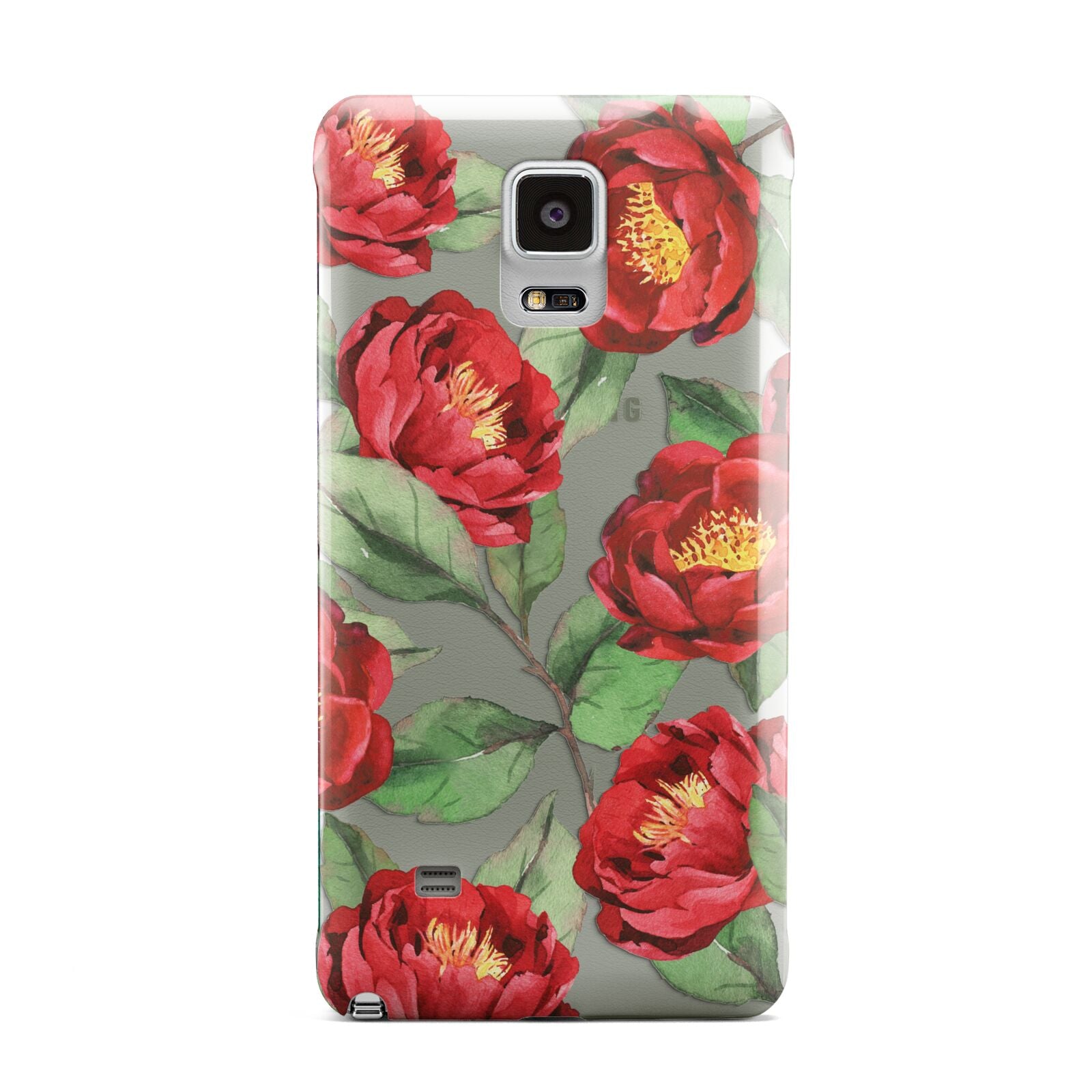 Red Watercolour Flowers Samsung Galaxy Note 4 Case