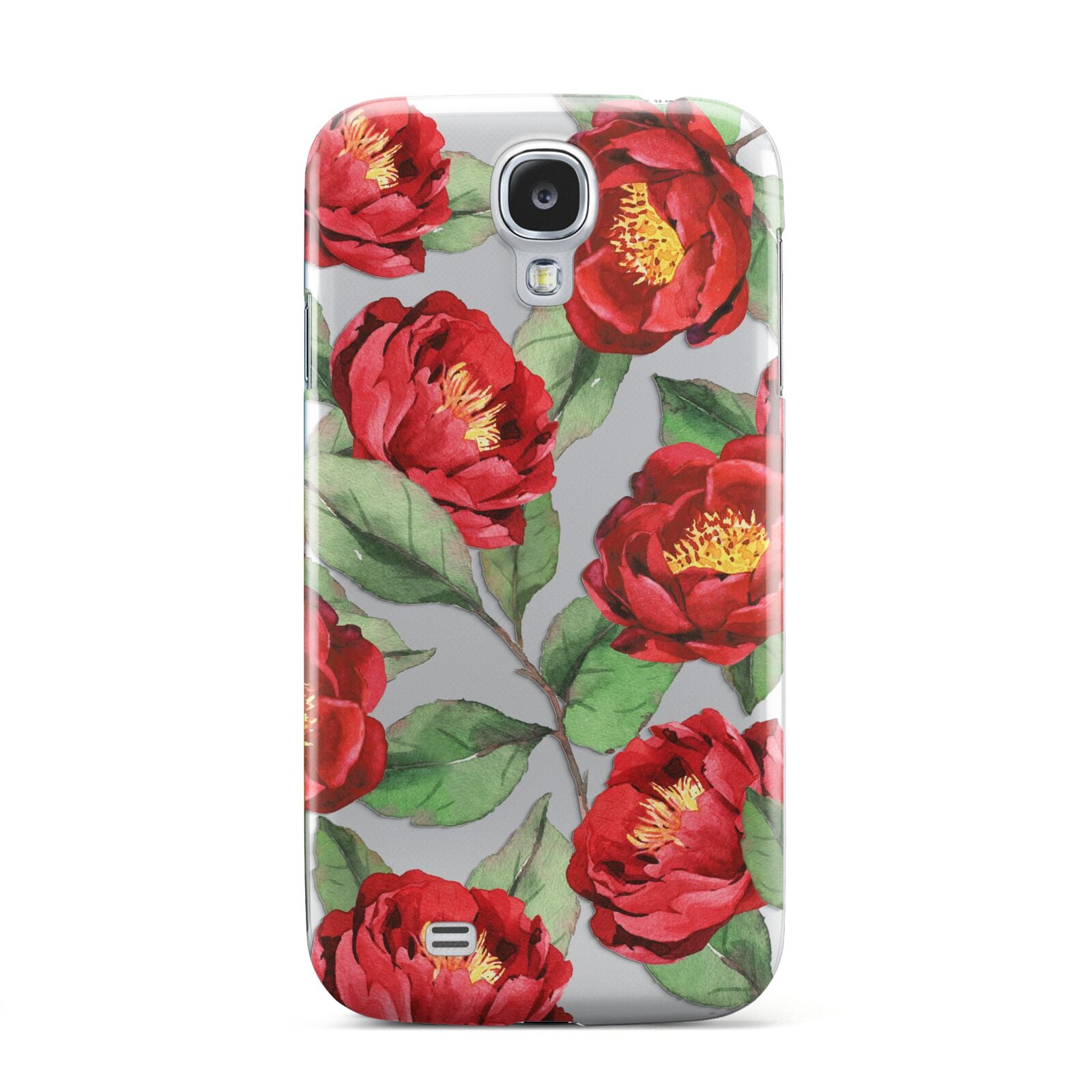 Red Watercolour Flowers Samsung Galaxy S4 Case