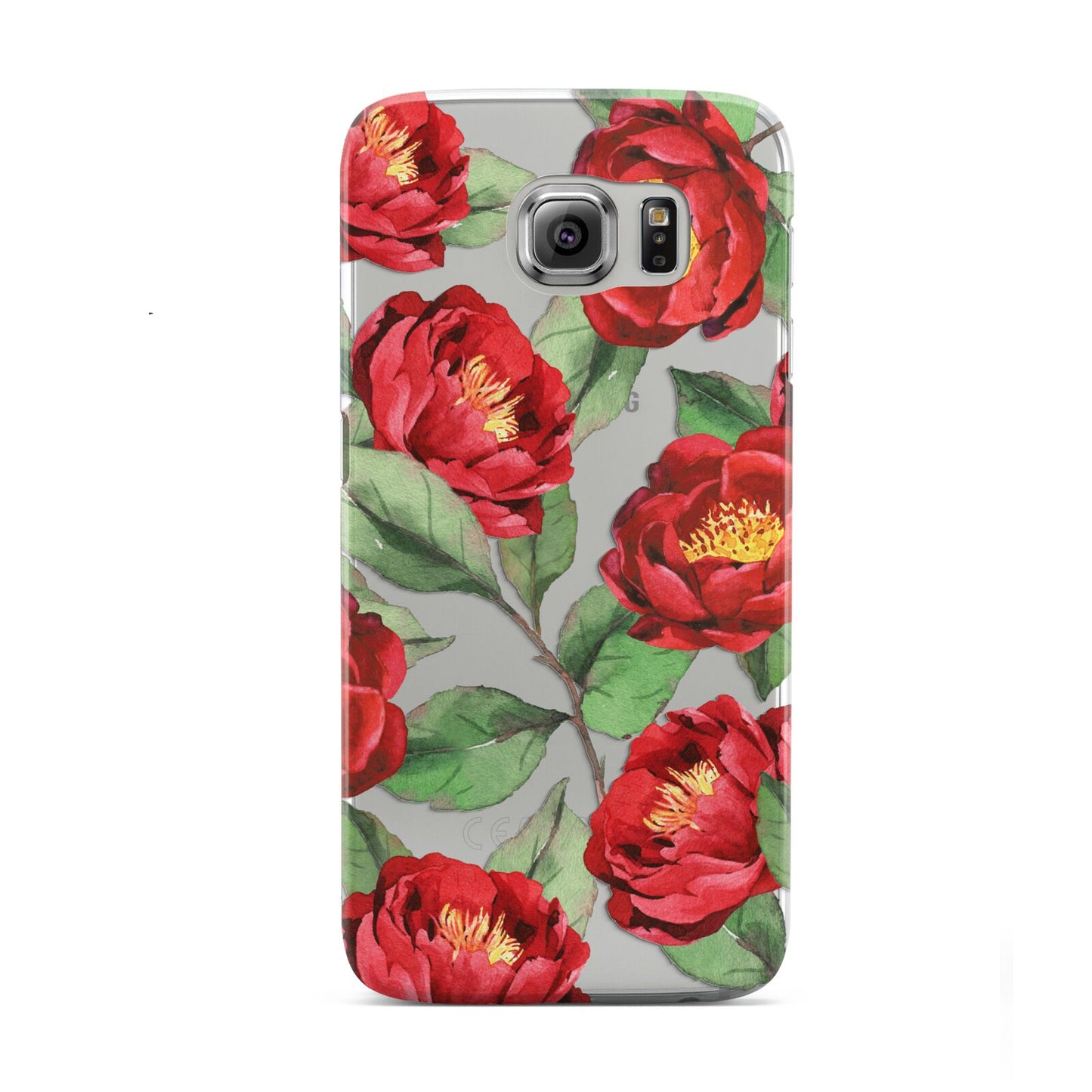 Red Watercolour Flowers Samsung Galaxy S6 Case