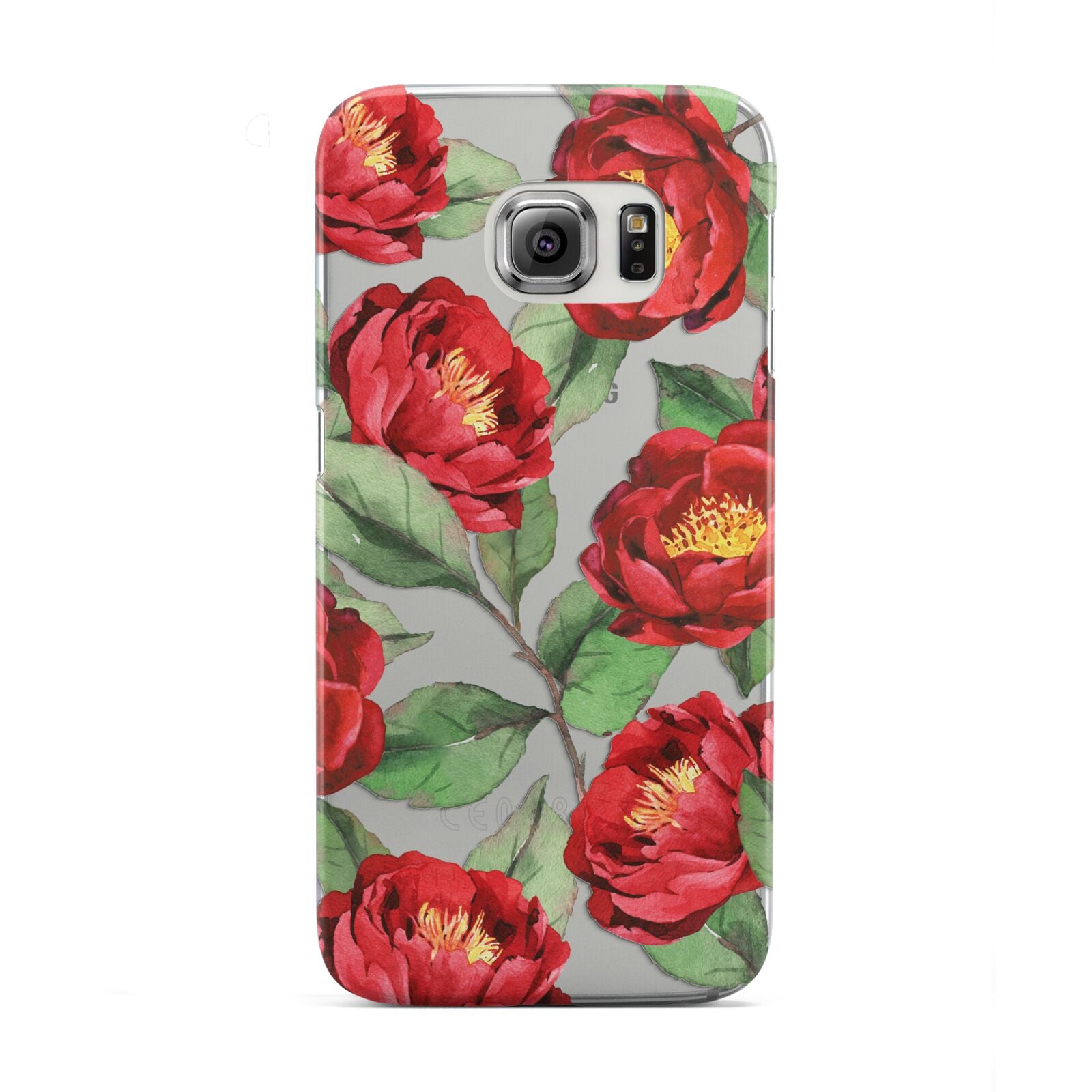 Red Watercolour Flowers Samsung Galaxy S6 Edge Case