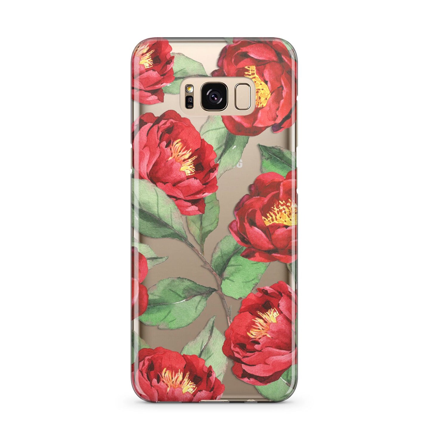 Red Watercolour Flowers Samsung Galaxy S8 Plus Case