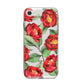 Red Watercolour Flowers iPhone 8 Bumper Case on Silver iPhone