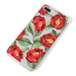 Red Watercolour Flowers iPhone 8 Plus Bumper Case on Silver iPhone Alternative Image