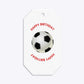 Red White Striped Personalised Football Shirt Gem Gift Tag Back