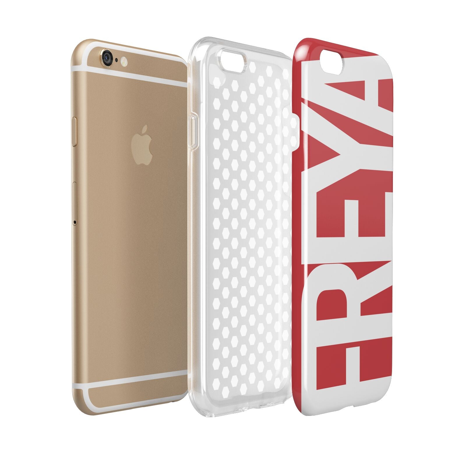 Red and White Chunky Name Apple iPhone 6 3D Tough Case Expanded view