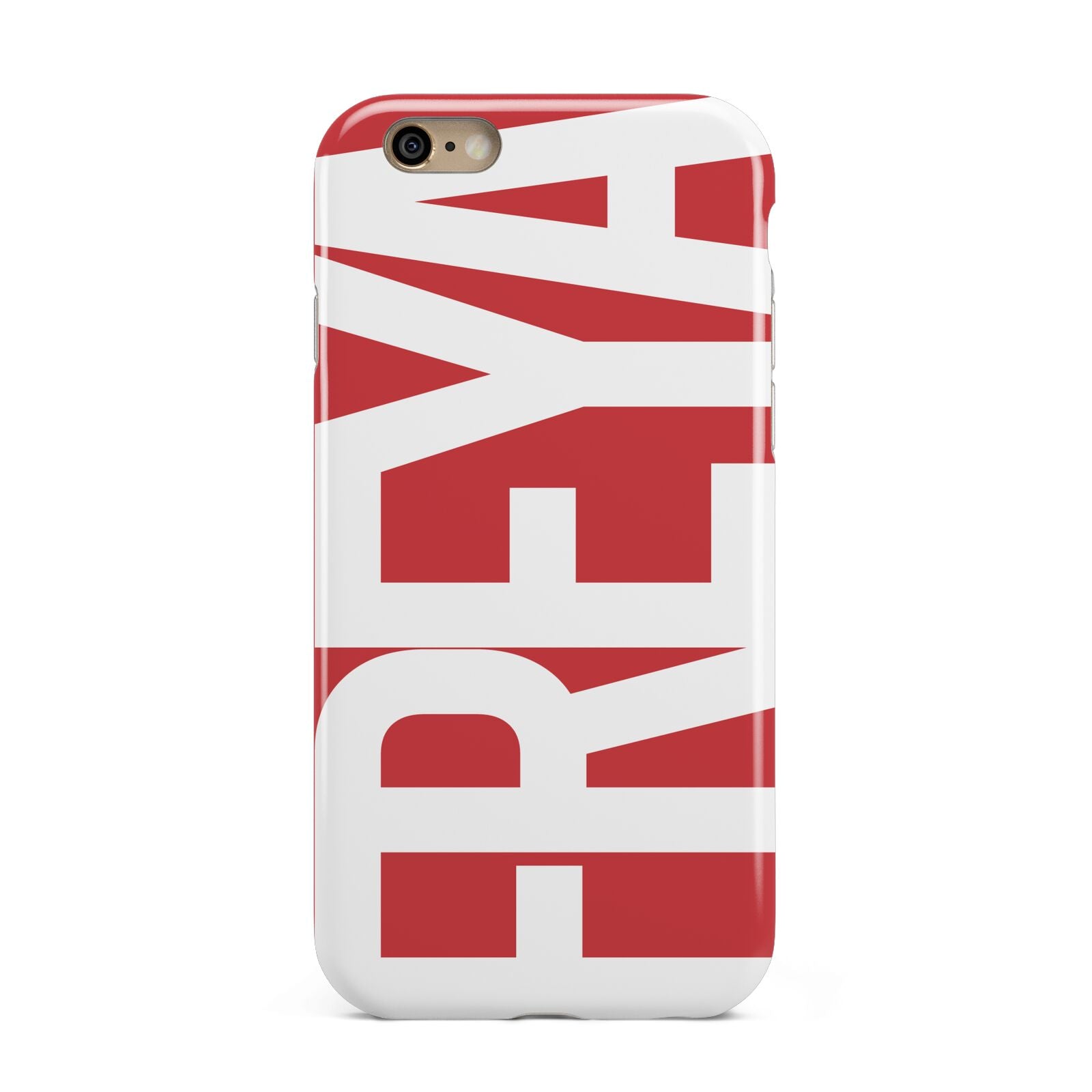 Red and White Chunky Name Apple iPhone 6 3D Tough Case