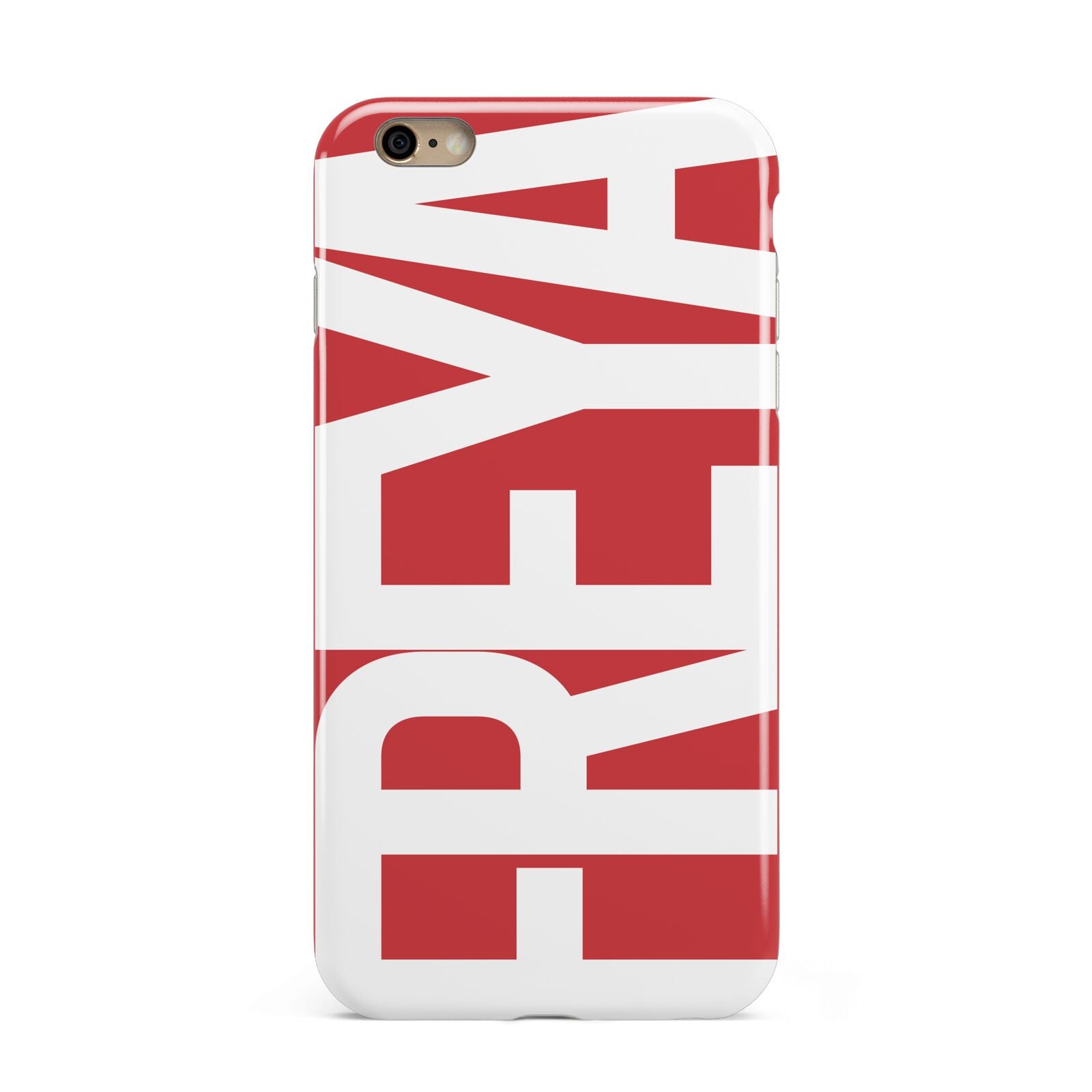 Red and White Chunky Name Apple iPhone 6 Plus 3D Tough Case