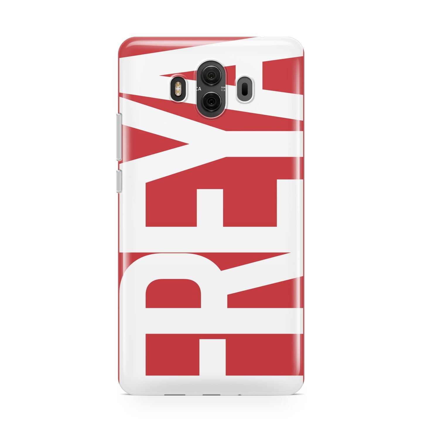 Red and White Chunky Name Huawei Mate 10 Protective Phone Case