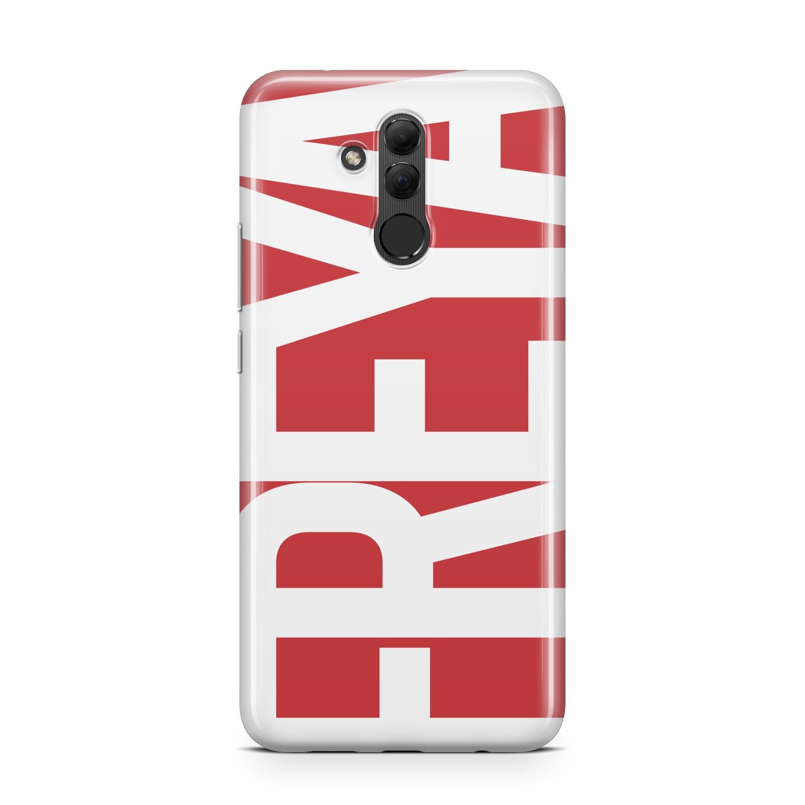 Red and White Chunky Name Huawei Mate 20 Lite