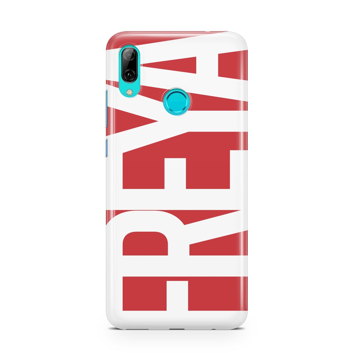 Red and White Chunky Name Huawei P Smart 2019 Case