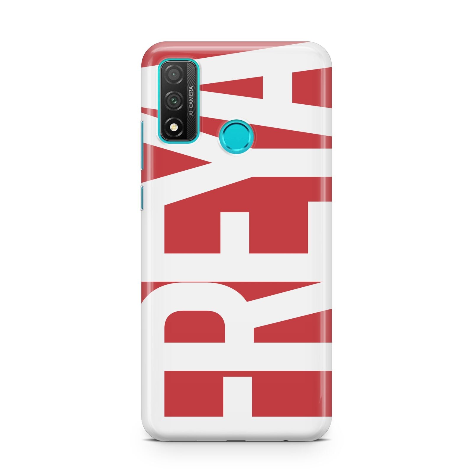 Red and White Chunky Name Huawei P Smart 2020