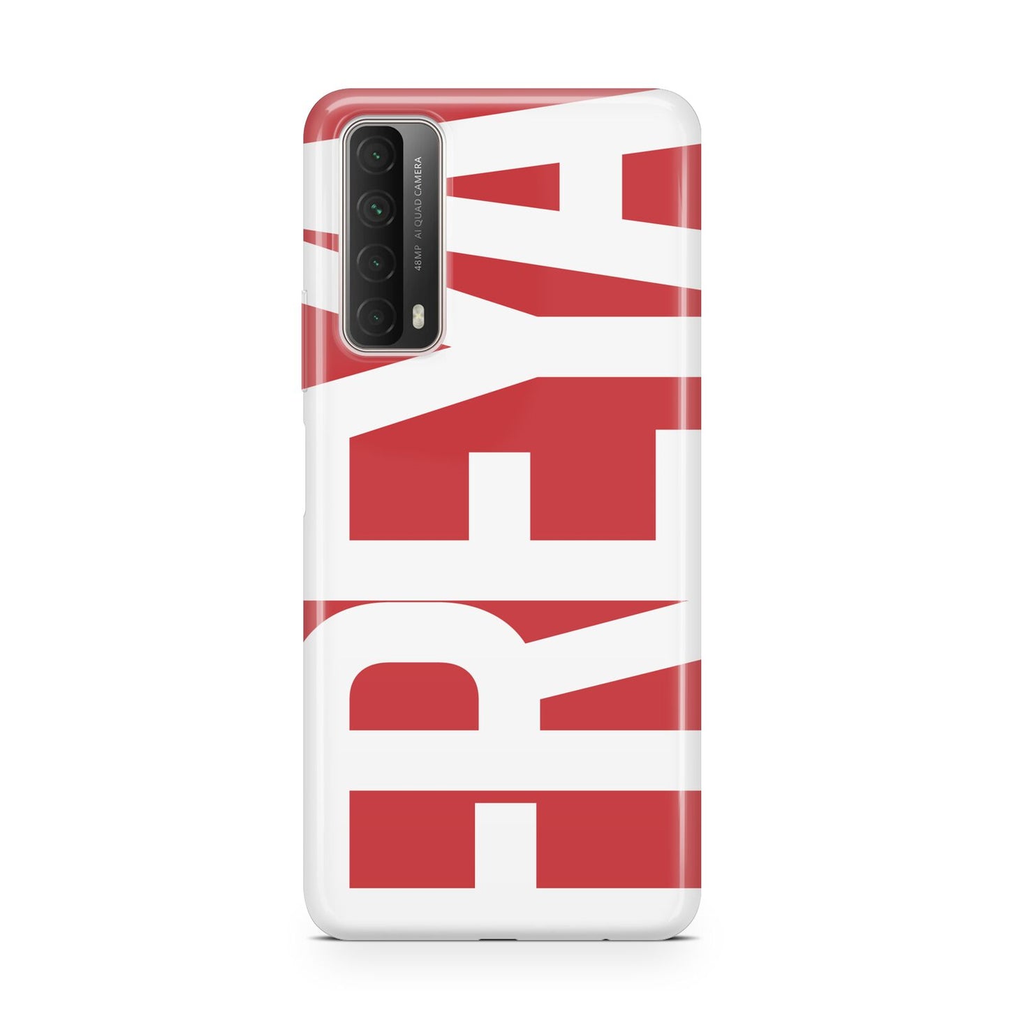 Red and White Chunky Name Huawei P Smart 2021