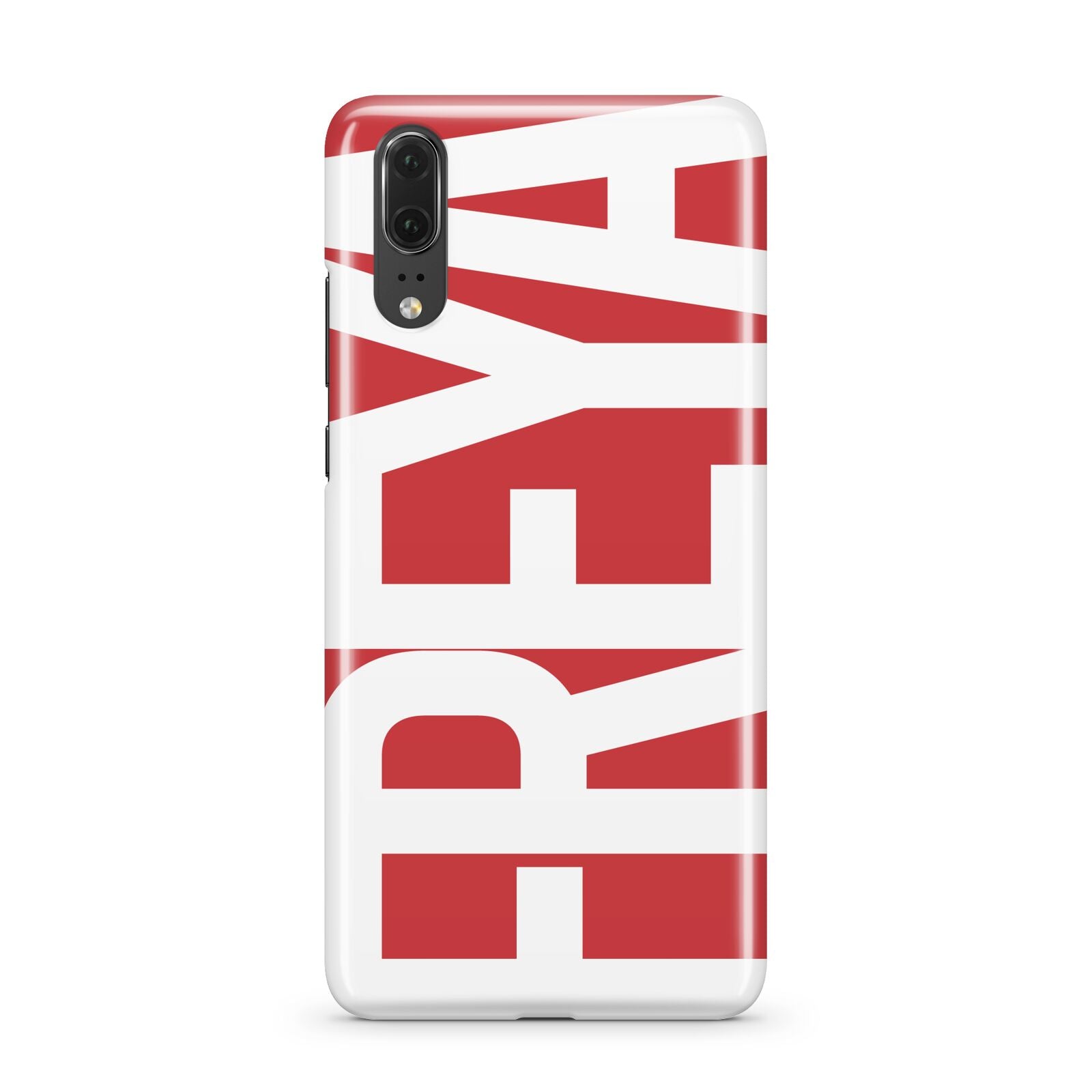 Red and White Chunky Name Huawei P20 Phone Case