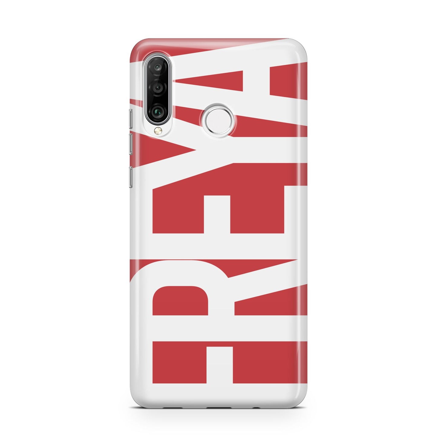 Red and White Chunky Name Huawei P30 Lite Phone Case