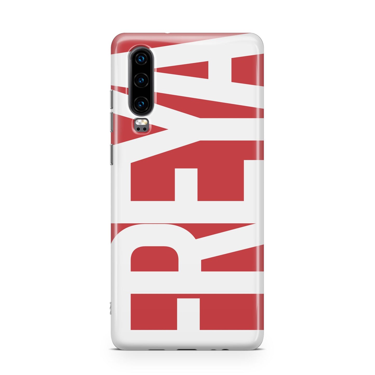 Red and White Chunky Name Huawei P30 Phone Case