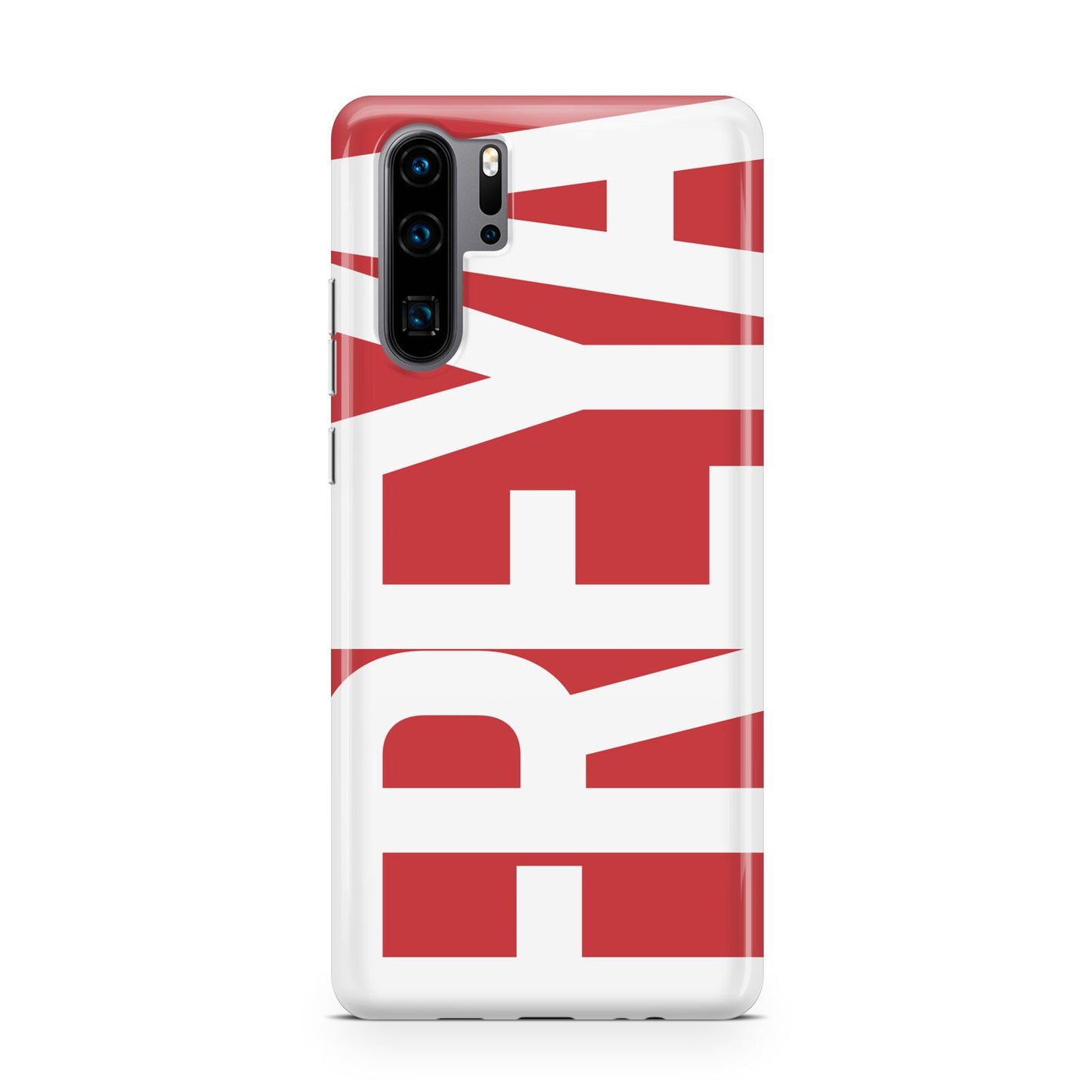 Red and White Chunky Name Huawei P30 Pro Phone Case