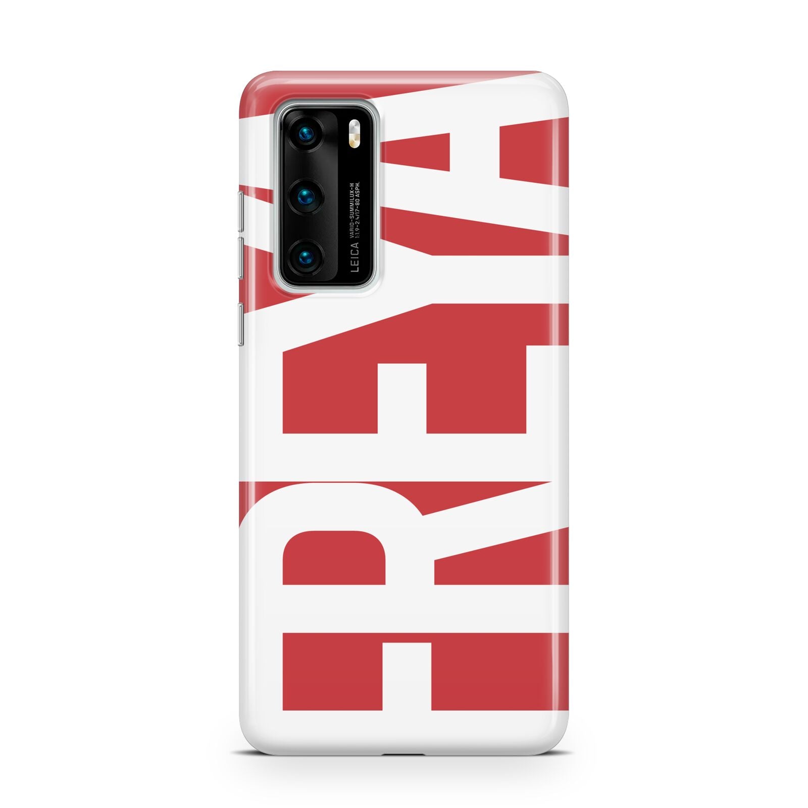 Red and White Chunky Name Huawei P40 Phone Case