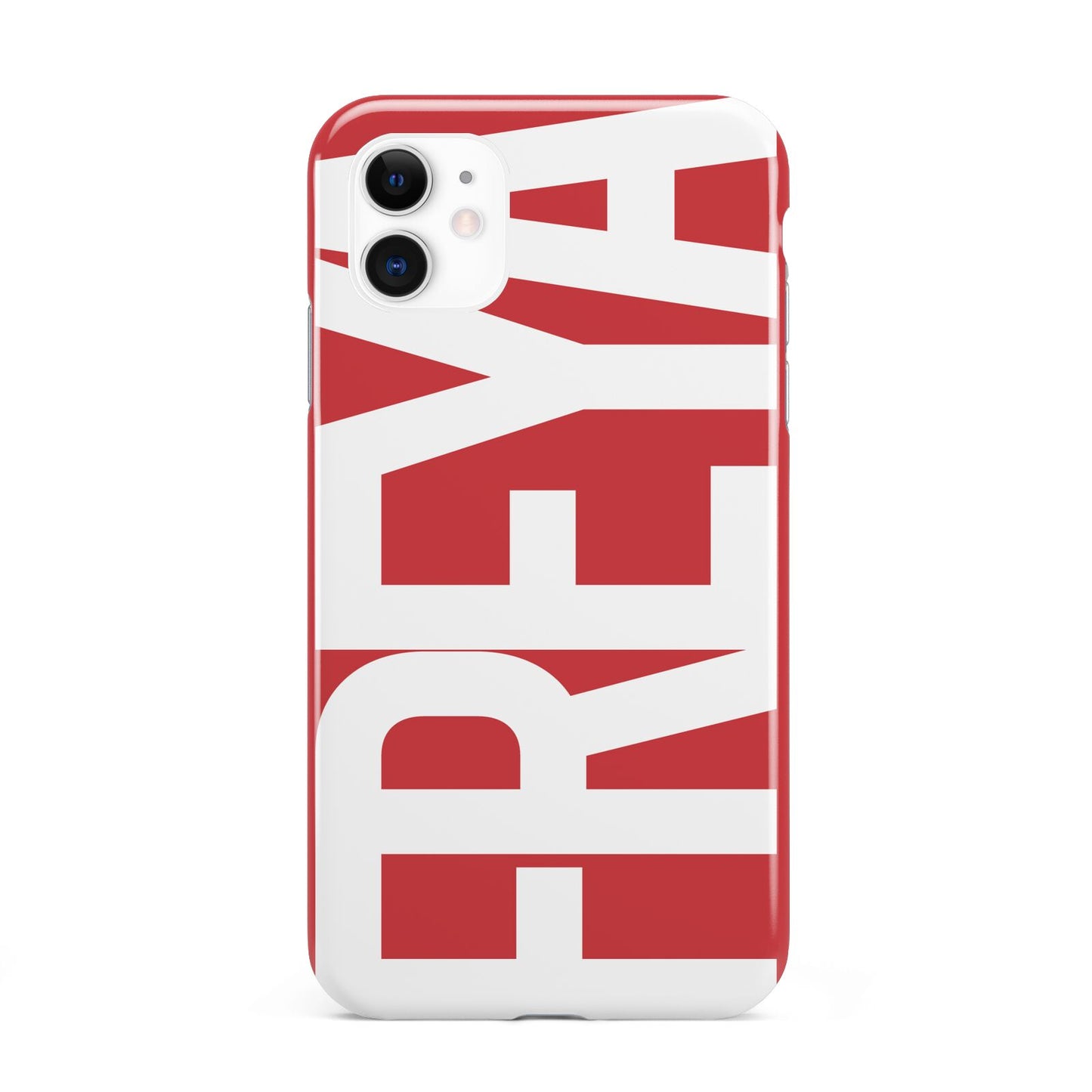 Red and White Chunky Name iPhone 11 3D Tough Case