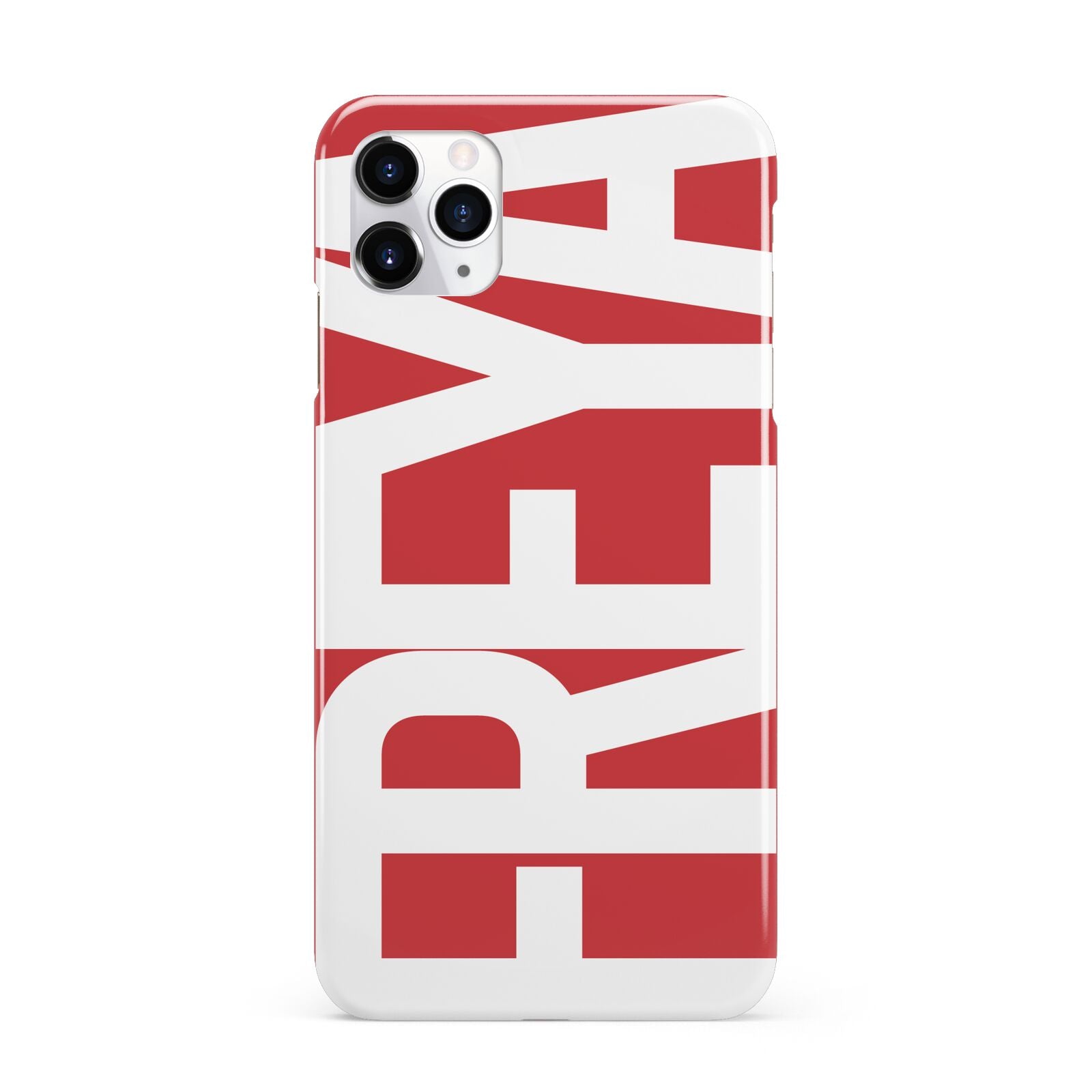 Red and White Chunky Name iPhone 11 Pro Max 3D Snap Case