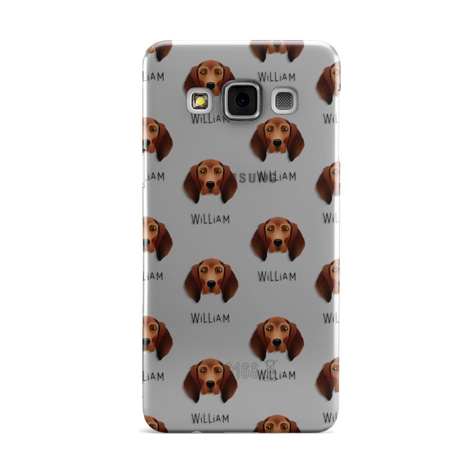 Redbone Coonhound Icon with Name Samsung Galaxy A3 Case