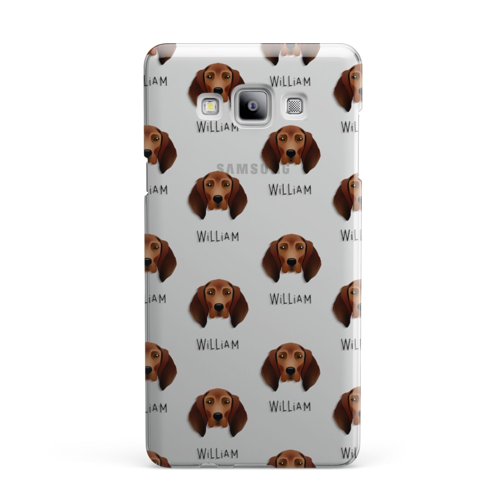 Redbone Coonhound Icon with Name Samsung Galaxy A7 2015 Case