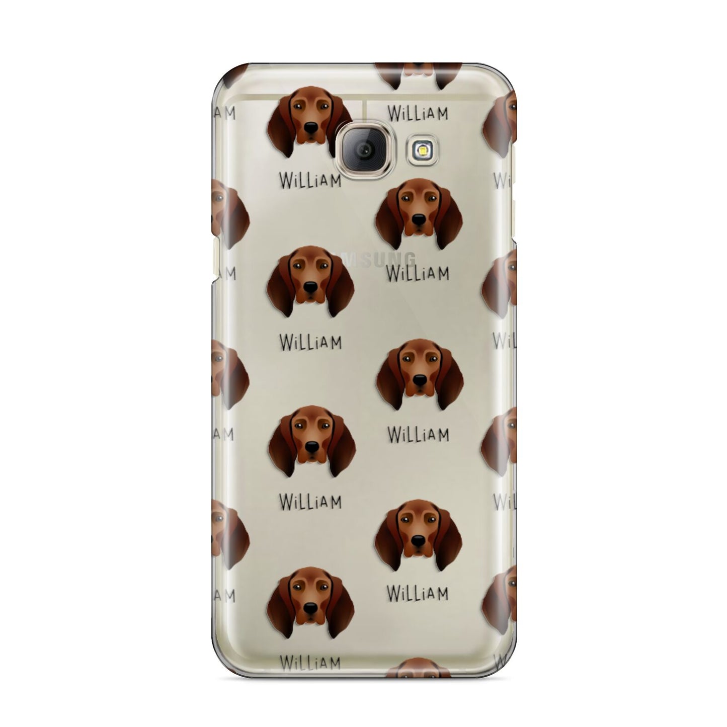 Redbone Coonhound Icon with Name Samsung Galaxy A8 2016 Case