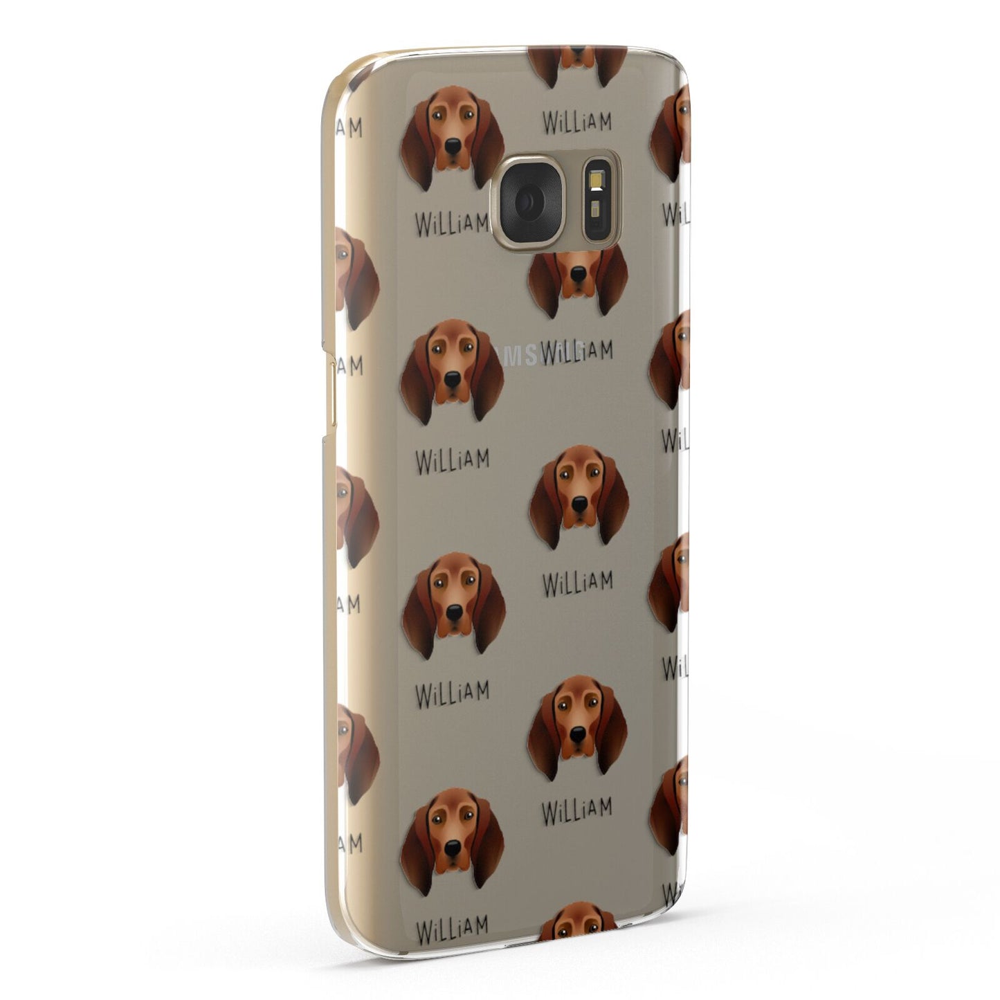 Redbone Coonhound Icon with Name Samsung Galaxy Case Fourty Five Degrees