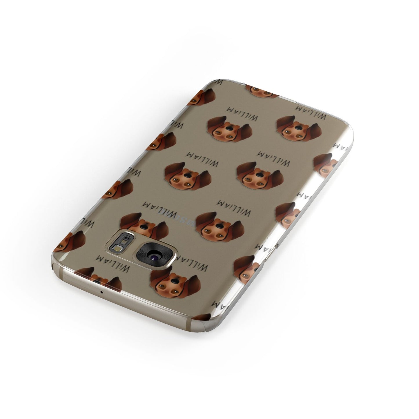 Redbone Coonhound Icon with Name Samsung Galaxy Case Front Close Up