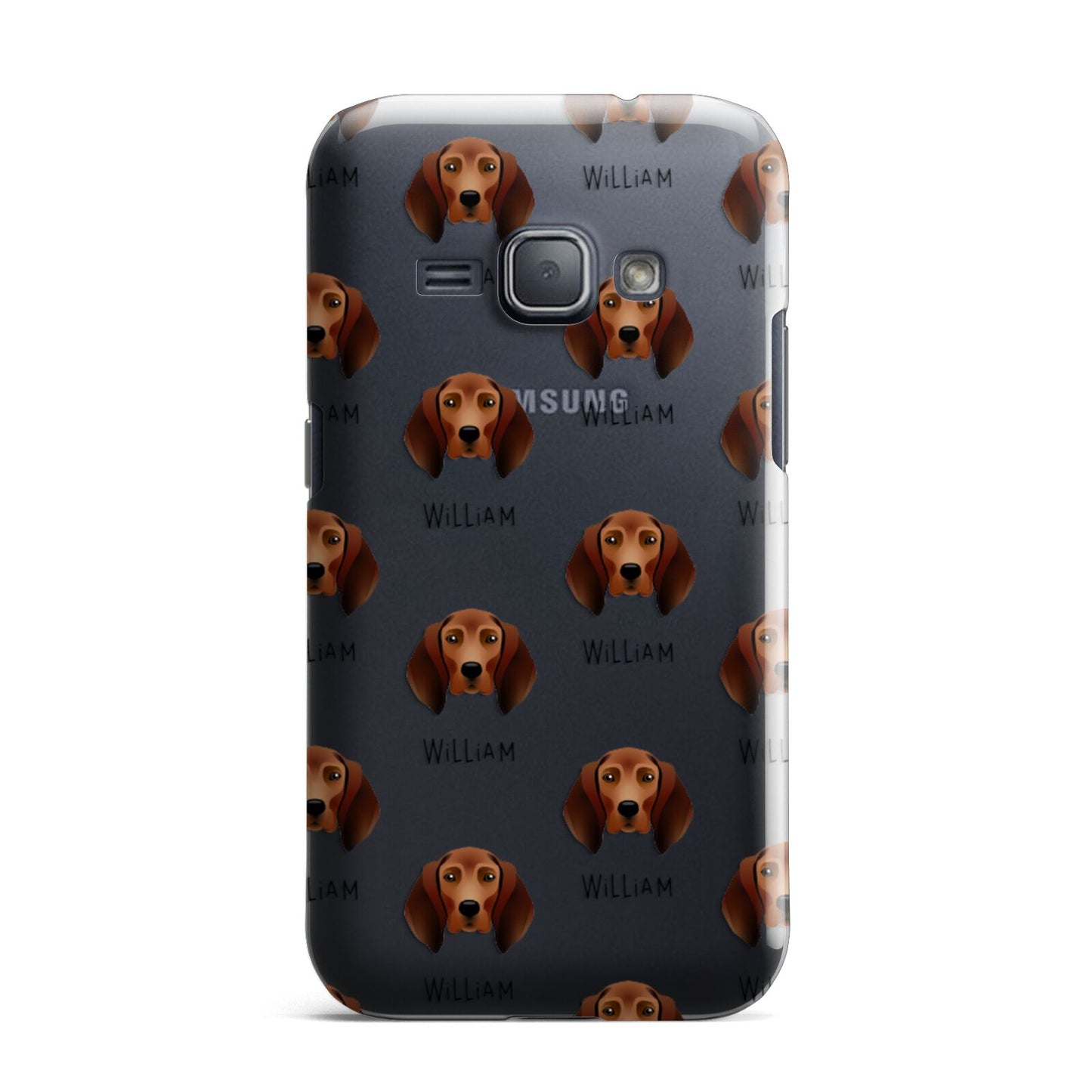 Redbone Coonhound Icon with Name Samsung Galaxy J1 2016 Case