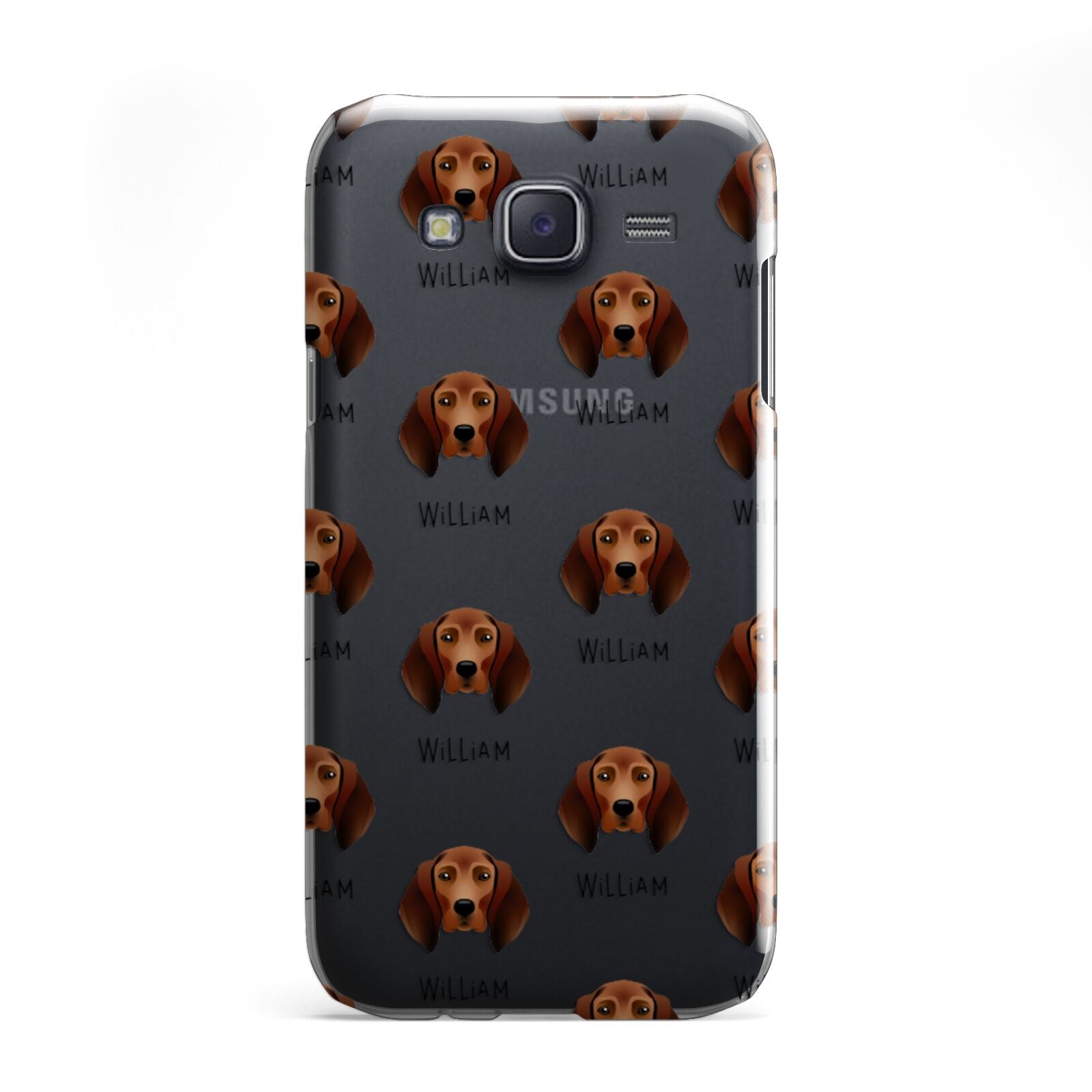 Redbone Coonhound Icon with Name Samsung Galaxy J5 Case