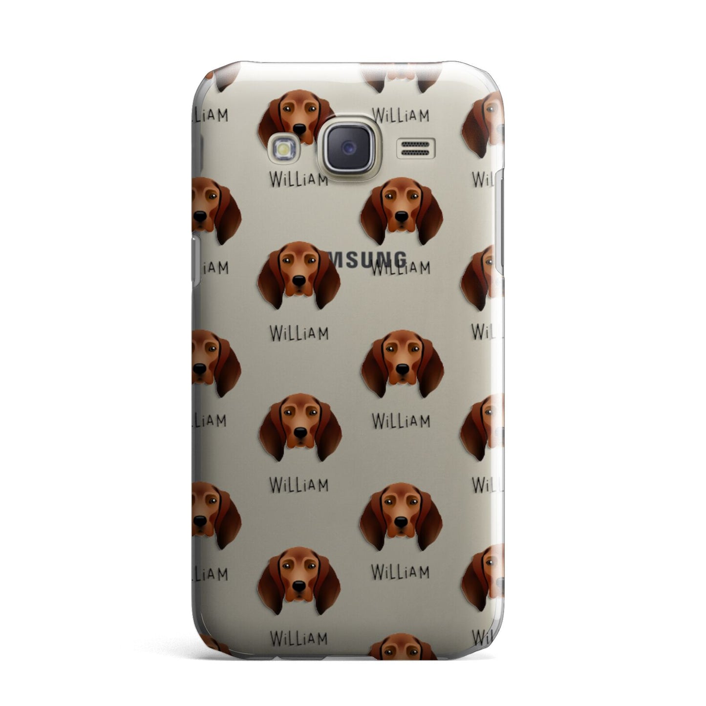 Redbone Coonhound Icon with Name Samsung Galaxy J7 Case