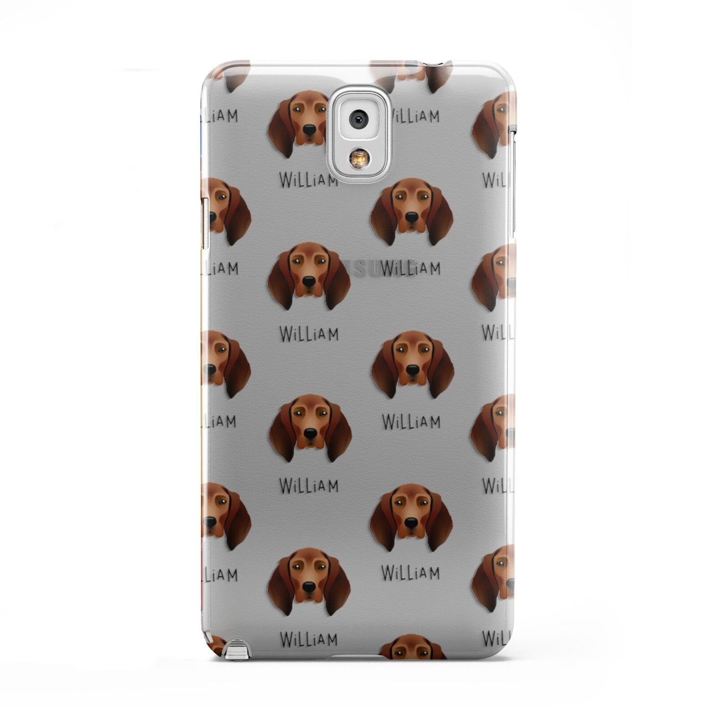 Redbone Coonhound Icon with Name Samsung Galaxy Note 3 Case