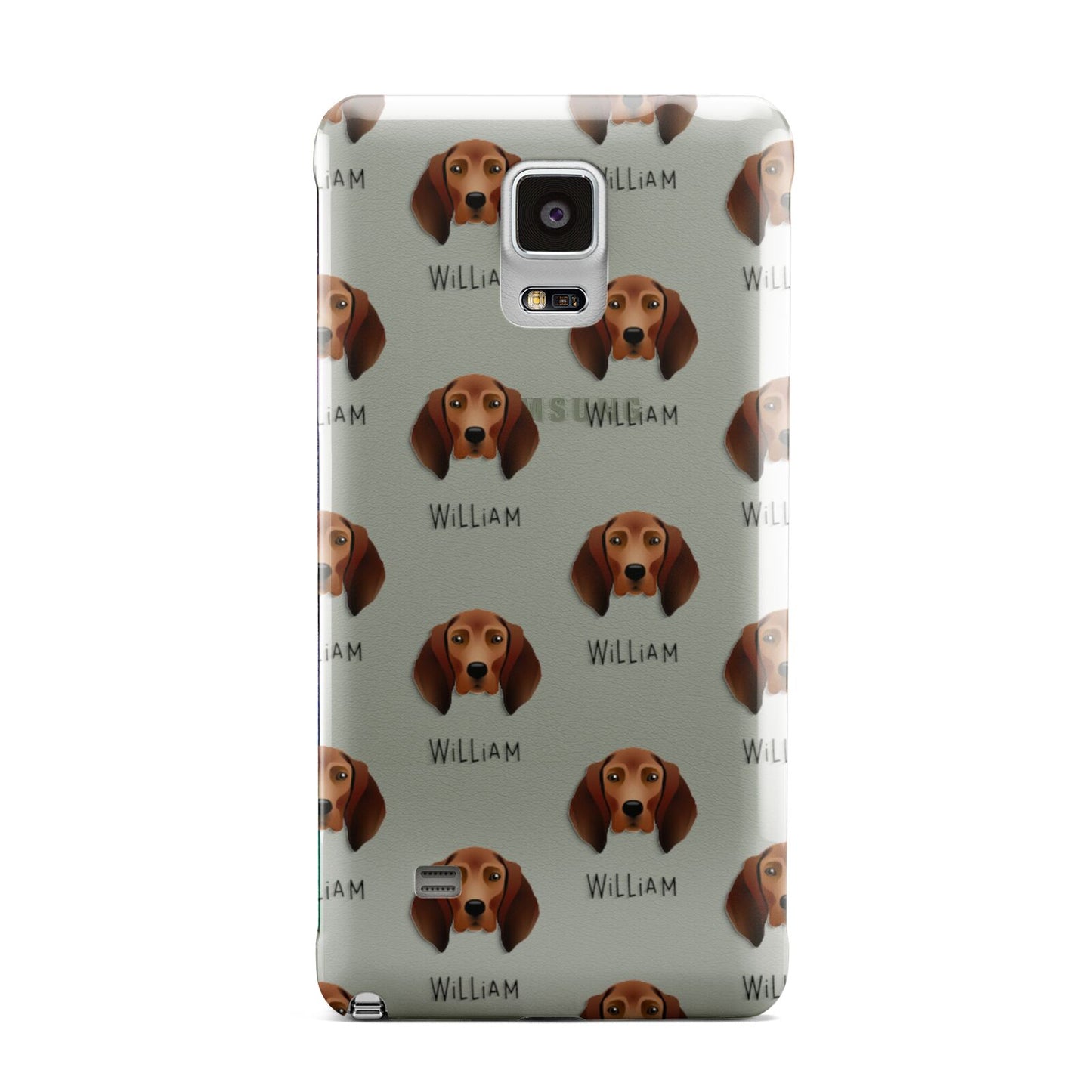 Redbone Coonhound Icon with Name Samsung Galaxy Note 4 Case
