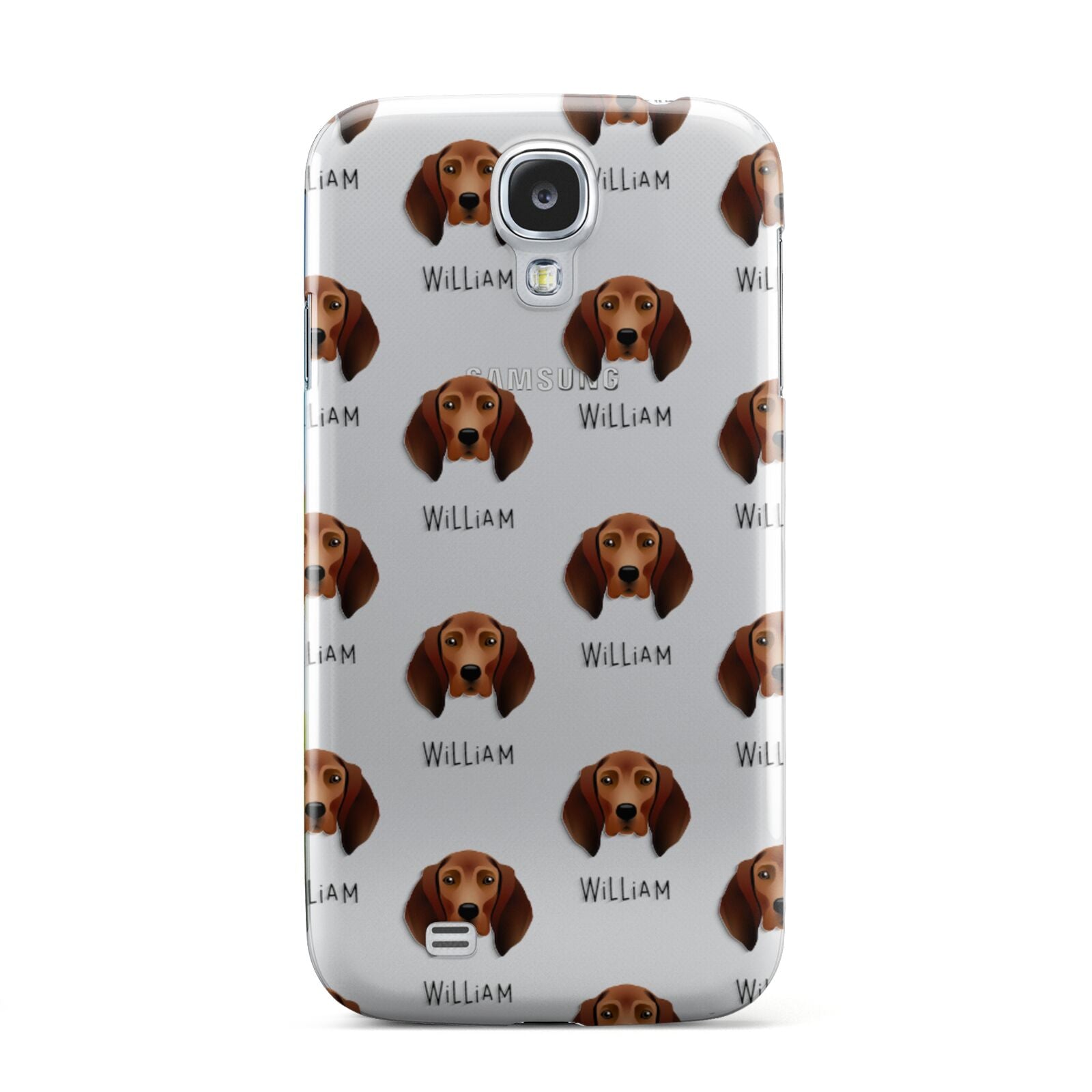 Redbone Coonhound Icon with Name Samsung Galaxy S4 Case