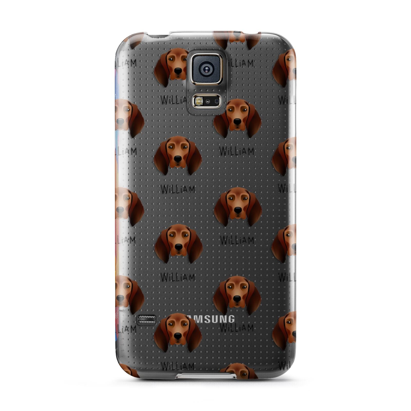 Redbone Coonhound Icon with Name Samsung Galaxy S5 Case