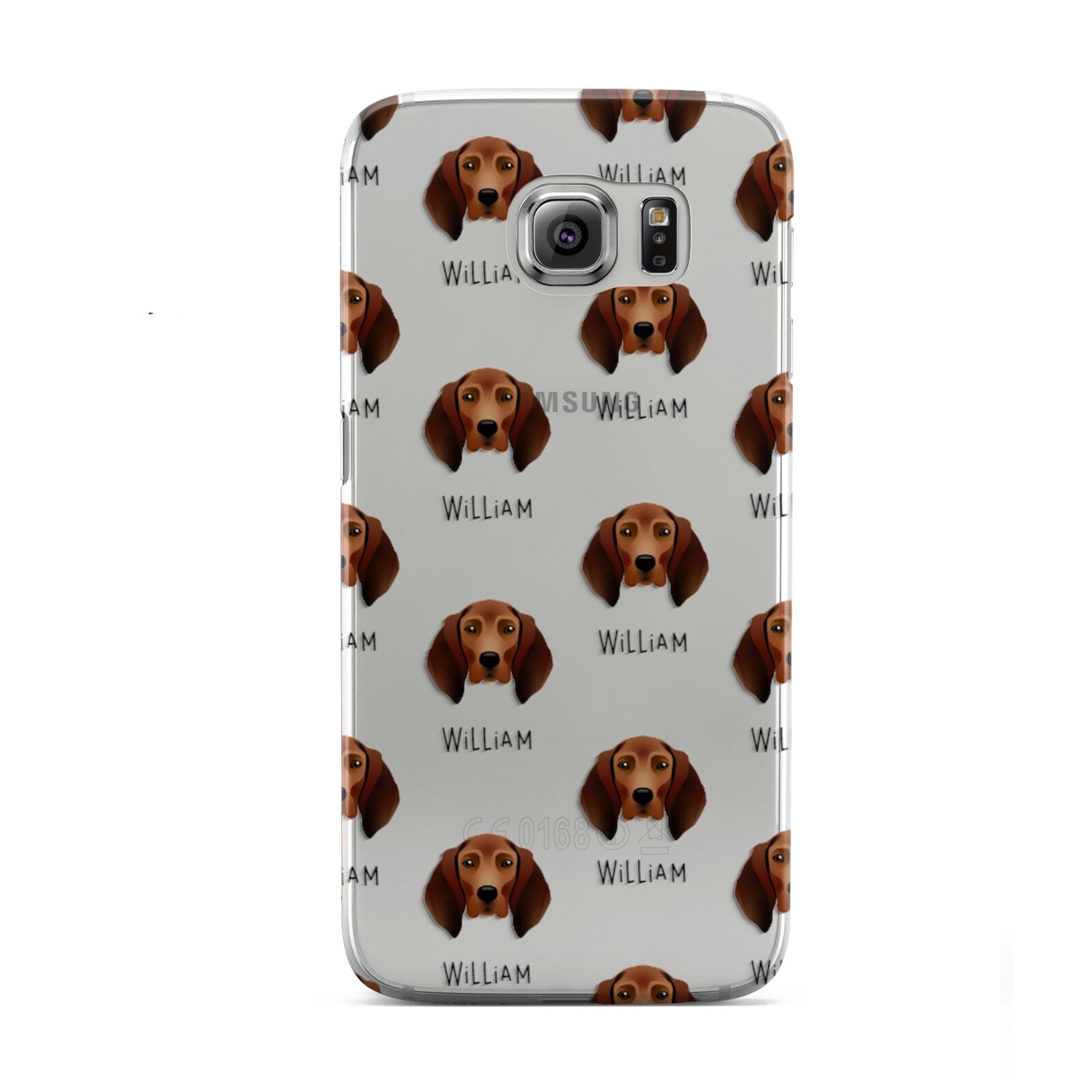 Redbone Coonhound Icon with Name Samsung Galaxy S6 Case