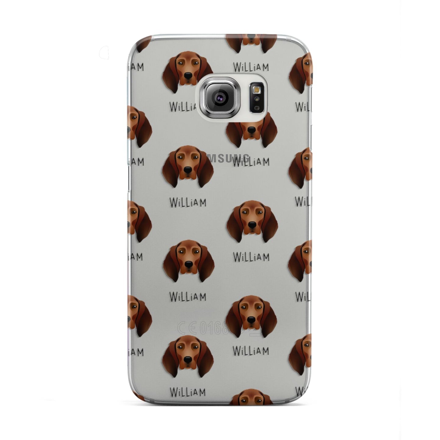 Redbone Coonhound Icon with Name Samsung Galaxy S6 Edge Case