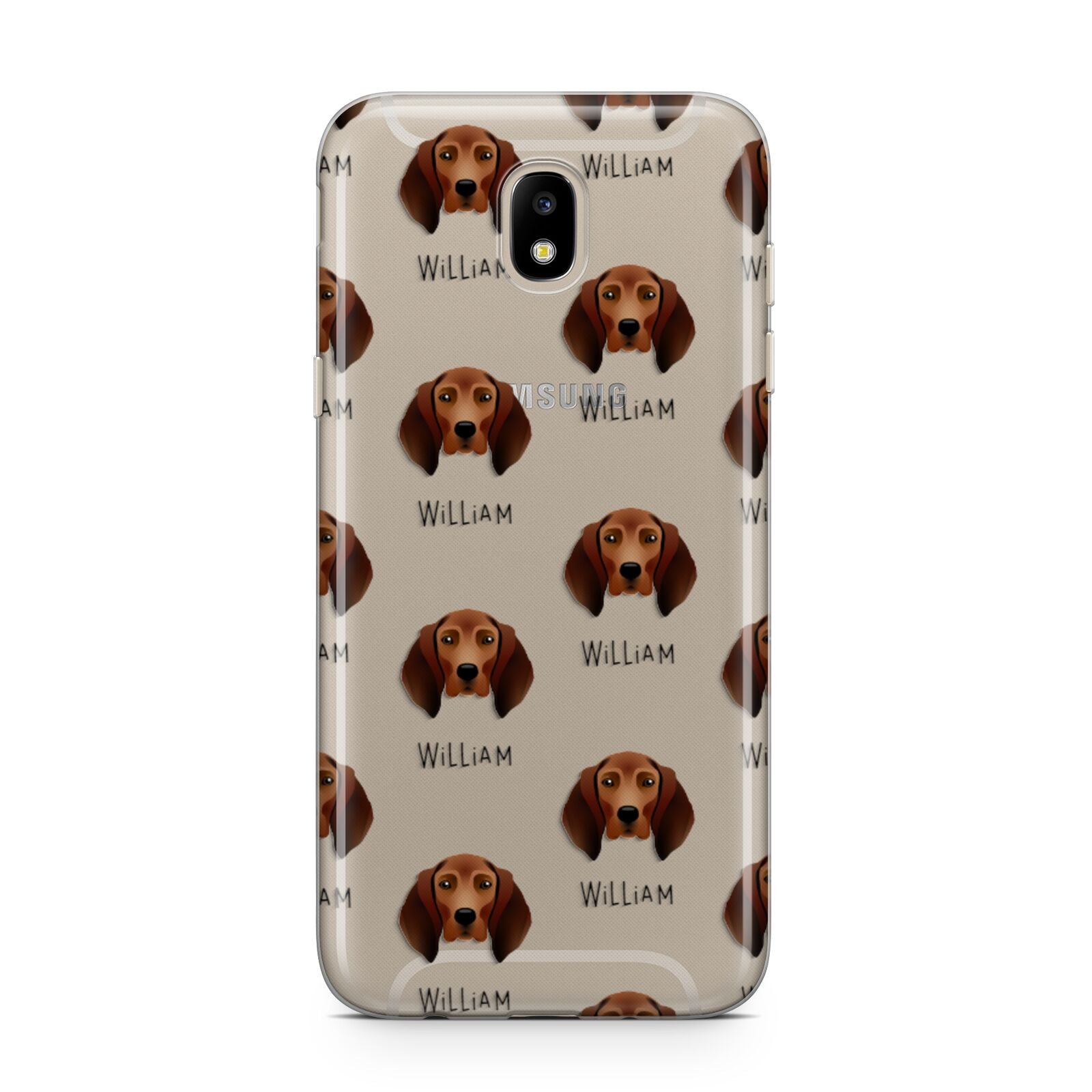 Redbone Coonhound Icon with Name Samsung J5 2017 Case