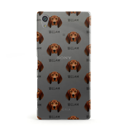 Redbone Coonhound Icon with Name Sony Xperia Case