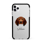 Redbone Coonhound Personalised Apple iPhone 11 Pro Max in Silver with Black Impact Case