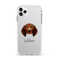 Redbone Coonhound Personalised Apple iPhone 11 Pro Max in Silver with White Impact Case