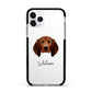 Redbone Coonhound Personalised Apple iPhone 11 Pro in Silver with Black Impact Case