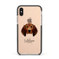 Redbone Coonhound Personalised Apple iPhone Xs Impact Case Black Edge on Gold Phone