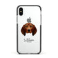 Redbone Coonhound Personalised Apple iPhone Xs Impact Case Black Edge on Silver Phone