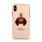 Redbone Coonhound Personalised Apple iPhone Xs Impact Case Pink Edge on Gold Phone