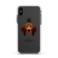 Redbone Coonhound Personalised Apple iPhone Xs Impact Case White Edge on Black Phone
