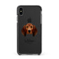 Redbone Coonhound Personalised Apple iPhone Xs Max Impact Case Black Edge on Black Phone