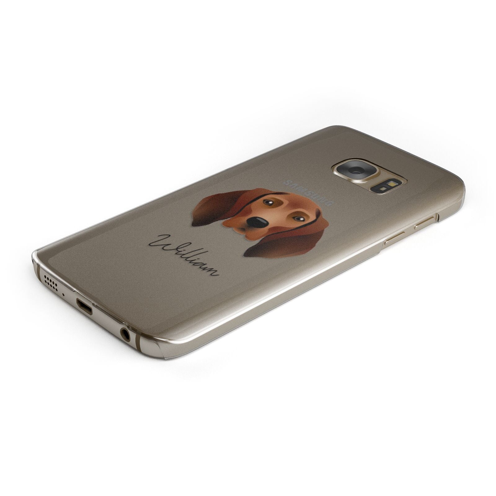 Redbone Coonhound Personalised Samsung Galaxy Case Bottom Cutout