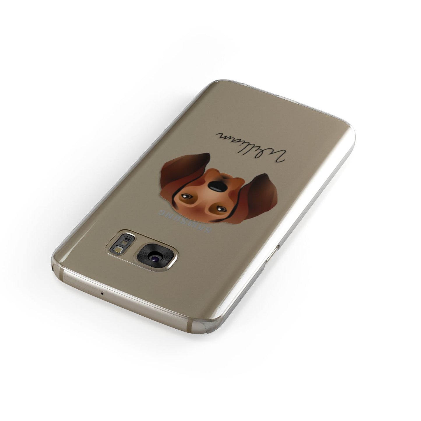 Redbone Coonhound Personalised Samsung Galaxy Case Front Close Up