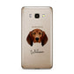 Redbone Coonhound Personalised Samsung Galaxy J7 2016 Case on gold phone